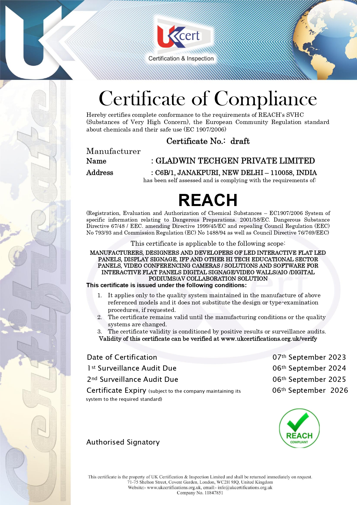 GLADWIN TECHGEN PRIVATE LIMITED ukcert reach draft Copy page 0001