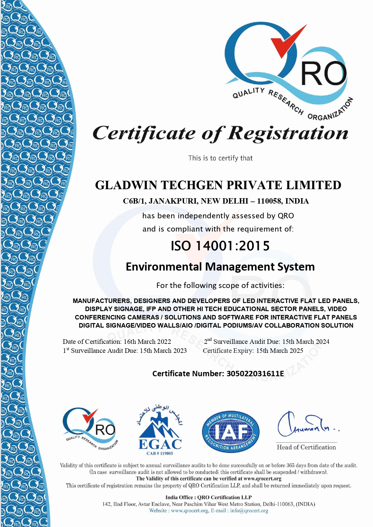 TECHGEN ISO 140001 page 0001